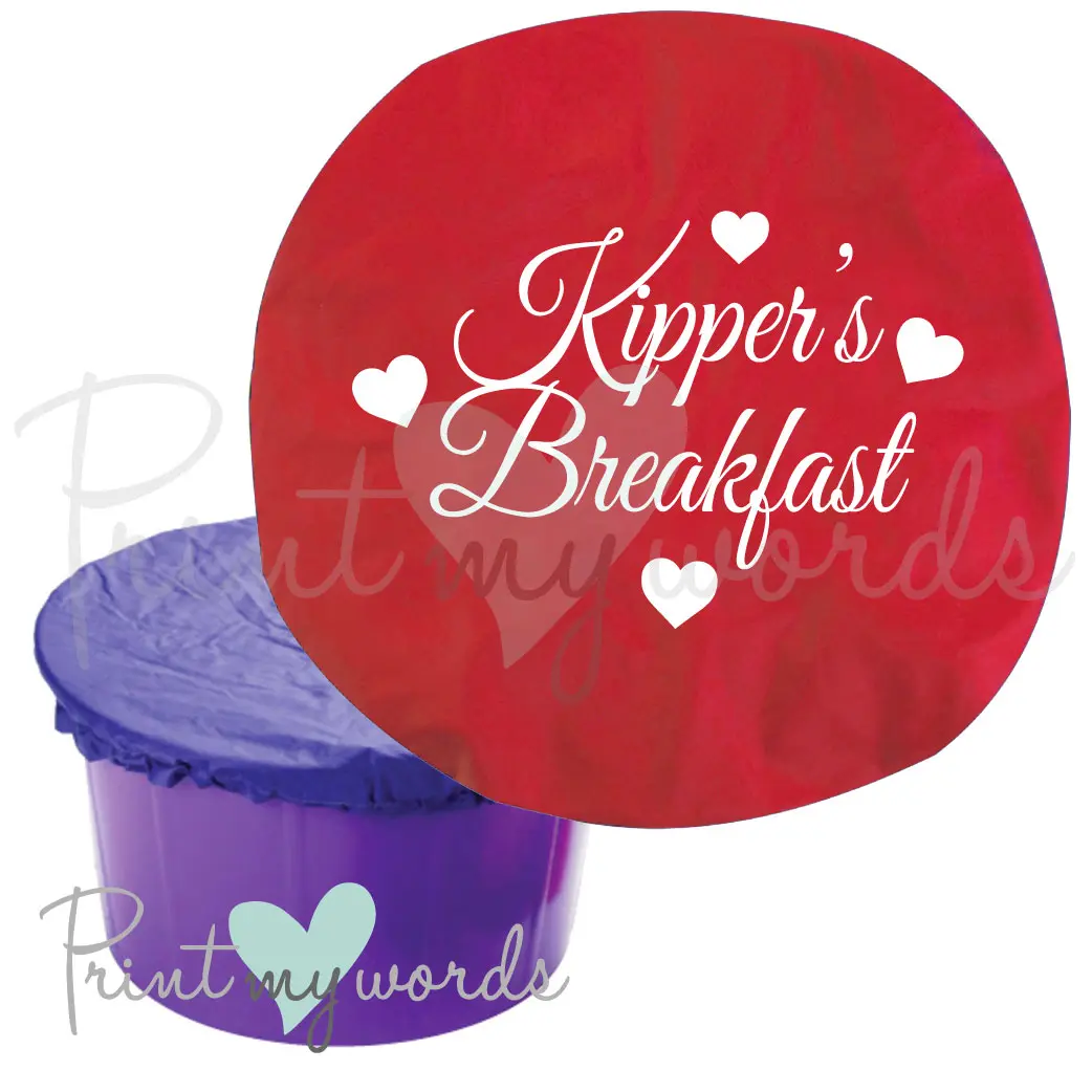 Personalised Horse Bucket Feed Bowl Cover - Hearts Design