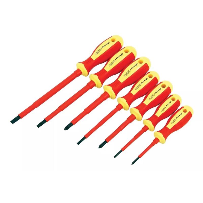 Screwdriver Set - 7 piece Precision VDE Flat Pozi 1000V (Genuine Neilsen CT1774) 1