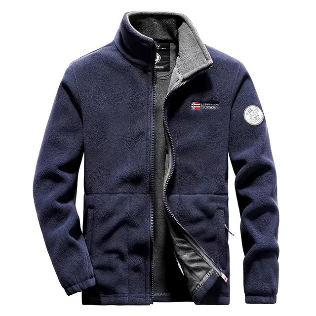 Men’s Thick Polar Fleece Winter Jacket | Cold-Proof Overcoat with Pockets | Plus Size Windbreaker Coat Casual Menswear Zipper Outdoor 1