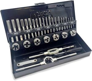Autojack Metric Tap & Die Set - 32 Piece Split Dies Wrench Kit spanner left hand screwdriver