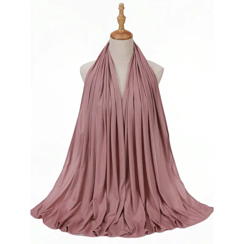 1pc Women Jersey Hijab, Breathable Muslim Headscarf 3
