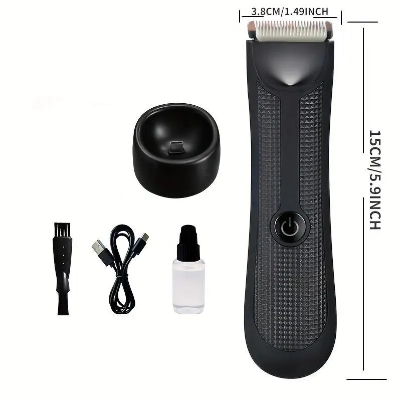 Electric Hair Trimmer, 1 Set USB Rechargeable Hair Clipper, Waterproof Hair Shaver, Beard Trimmer, Body Hair Trimmer, Men's Grooming Supplies 1