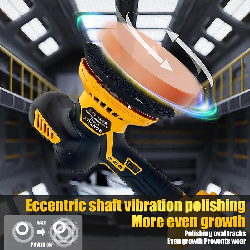 Product Introduction of Free shipping - Cordless Car Buffer Polisher for Dewalt 18V Battery with 6 Variable Speed Orbital Polisher Power Polisher for Car Detailing Polishing Waxing 5