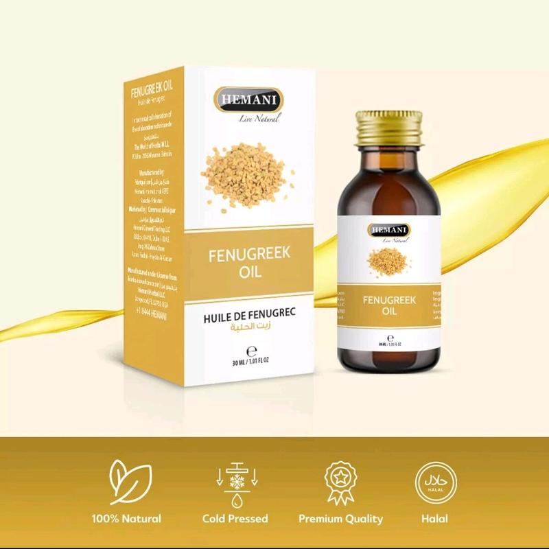 Hemani Fenugreek Oil - Natural Herbal Cold Pressed Essential Oil, 30ml 1