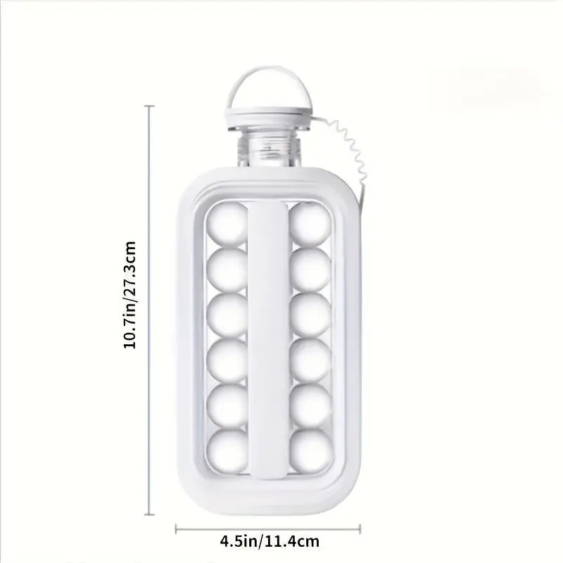 1pc, Portable Ice Ball Maker 2 in 1 Ice Cube Trays, Creative Ice Bottle Cubic Container with 17 Grids Cooling Ice Cube Molds for Cocktail,Coffee, Whiskey,Champagne, Beer, Juice 2