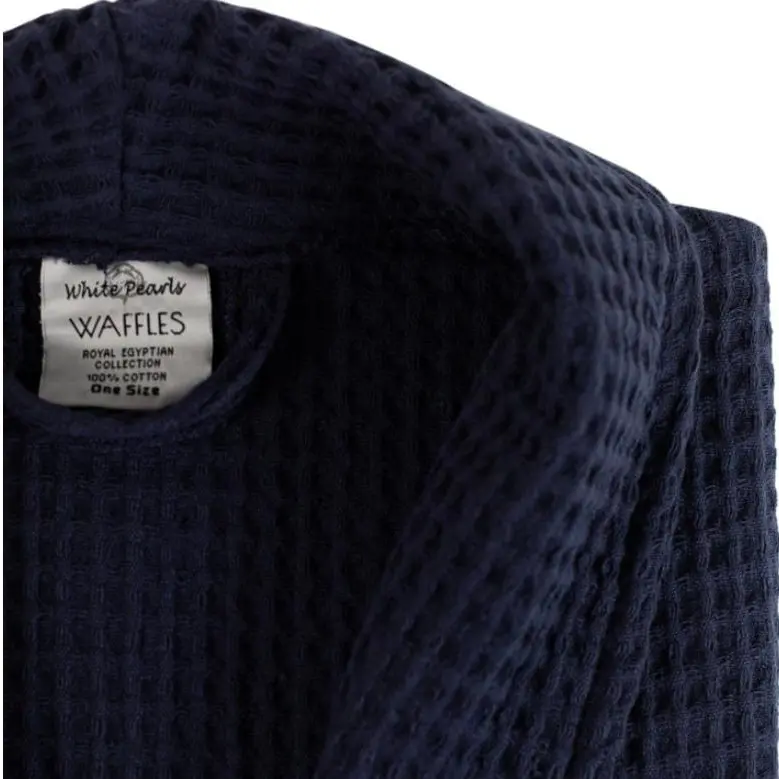 100% Cotton Fabric Lightweight Waffle Dressing Gown - Unisex - Classy Stylish Long Sleeve Bathrobe Comfortable Loungewear Nightwear - Womenswear Menswear  Underwear nightwear Piece Longsleeves Fit Adjustable 5