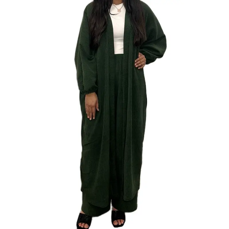 Women's Long Sleeve Knit Cardigan with trousers - Knitwear, Womenswear 4