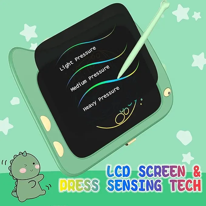 Toddler Toys for 3 4 5 6 7 8 Year Old Boys Girls Gifts, LCD Writing Tablet 8.5inch Kids Toys Doodle Board, Dinosaur Toys Drawing Pad for Kids 3 4 5 Year Old Boy Girl Birthday Gifts (Green) 4