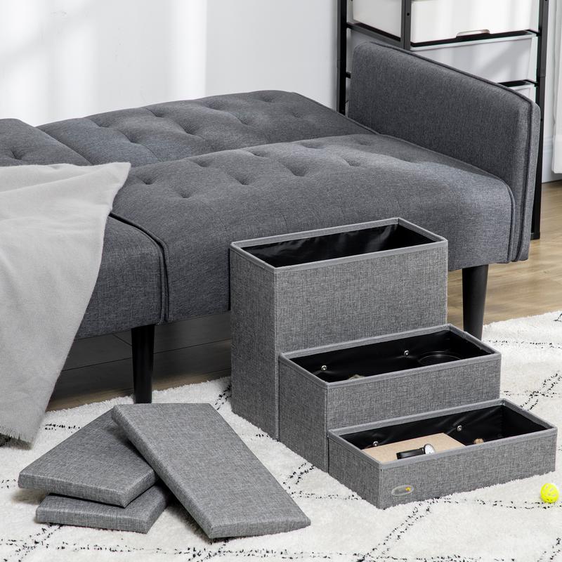 Pet Stairs with Storage, 3 Steps, 40.5H x 63.5L x 42.5Wcm 6