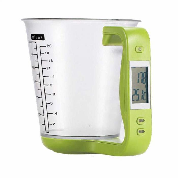 Electronic Scale Measuring Cup Kitchen Scale - Digital Measuring Cup with LCD Display & Temperature 4