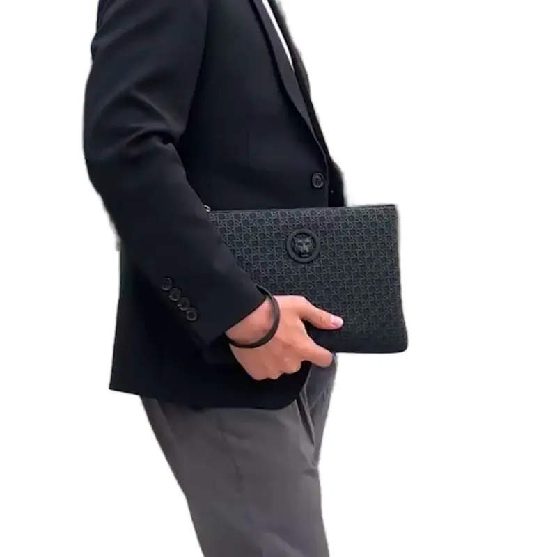 Men's Business Style Clutch for Daily Commute - Perfect for Phone, IPAD, Keys, and Coins 2
