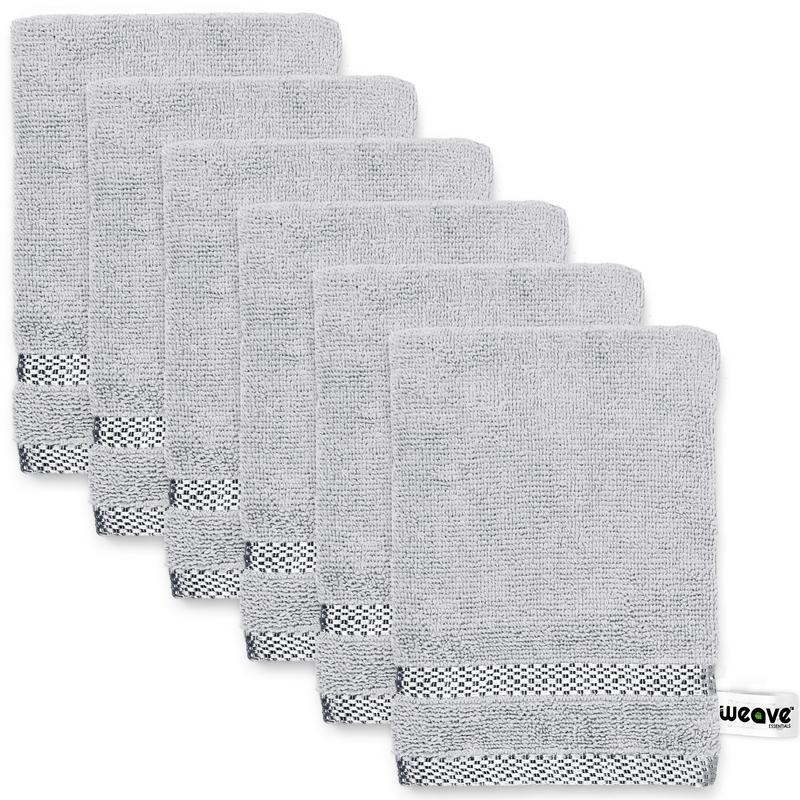 Product Introduction of Weave Essentials 6 Pc Wash Gloves - 15x20 cm / 6x8 inch, 100% Combed Cotton, Soft & Absorbent Body Wash Mitt, Makeup Remover & Soft Cleansing Facial Mitts Accessories Multicolor 4