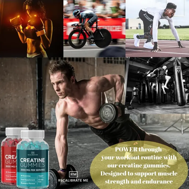 Creatine Gummies 3000mg (Strawberry Flavour) -  Creatine Monohydrate Fitness Supplement 6