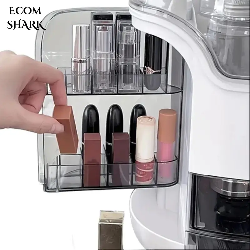 Large Cosmetic Organizer with Drawers and Compartments for Cosmetics, Skincare, Jewelry, and Lipstick Storage - Dustproof Design Compact Box Vanity 5
