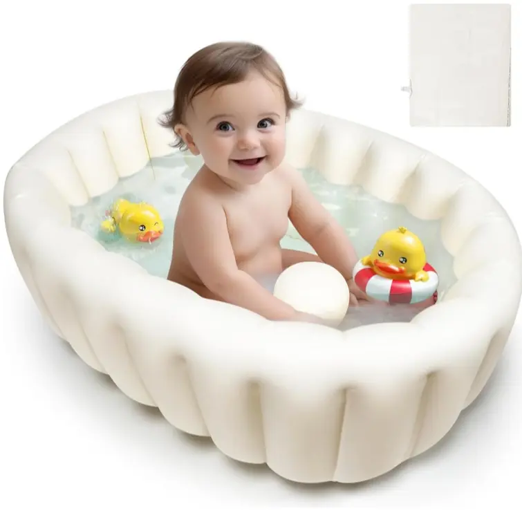 Baby Bath Tub Inflatable Bathtub, Toddler Bath Foldable Baby Bath Travel Baby Bath Support 0-12 Months, Inflatable Baby Bath Baby Baths Collapsible Baby Bath Newborn Bath for Boy and Girls
