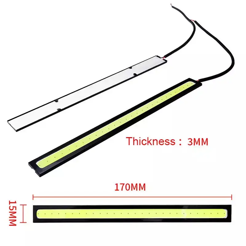 2PCS 12V LED Car Interior Strip Lights Bar Lamp Car Van Caravan Boat Blue 17CM 3