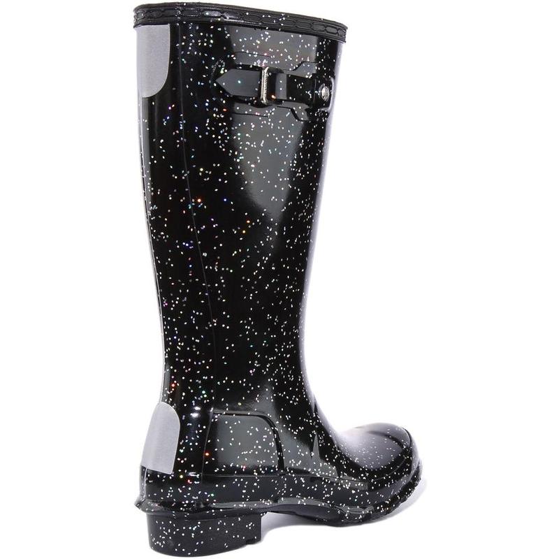 Hunter Original Giant Glitter In Black For Junior 2