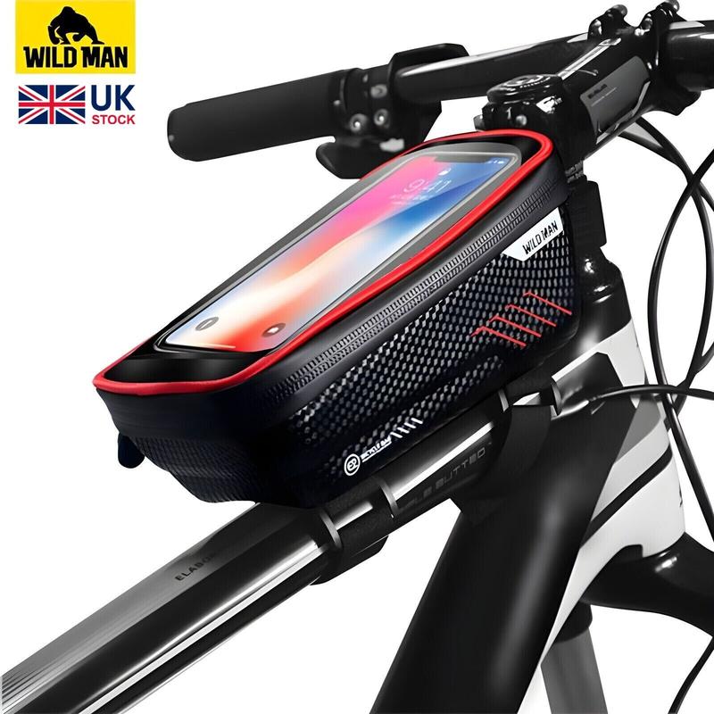 WILDMAN Waterproof Mountain Bike Bag, Universal Fit, Mobile Phone Holder, Sensitive Touch Screen, Rainproof 1