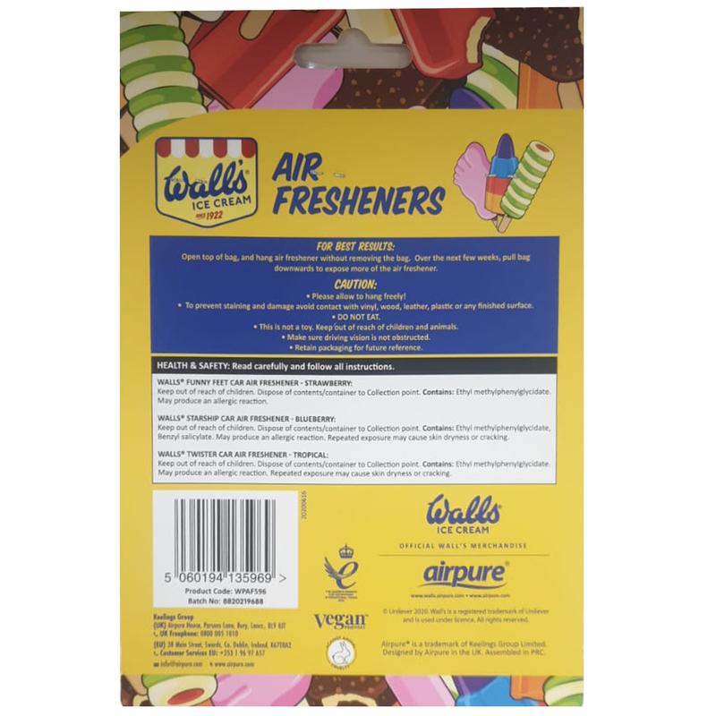 Walls Hanging Car Scented Air Freshener Odor Neutralizer Fragrance 3 Pack 2