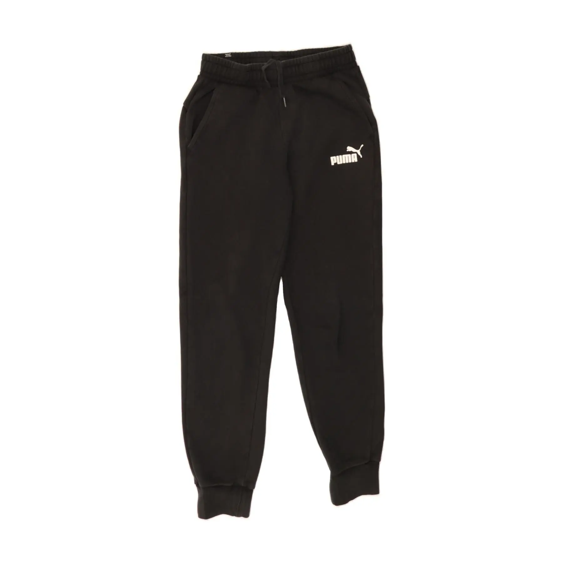 Pre-Owned Vintage PUMA Womens Tracksuit Trousers Joggers UK 10 Small  Black Cotton