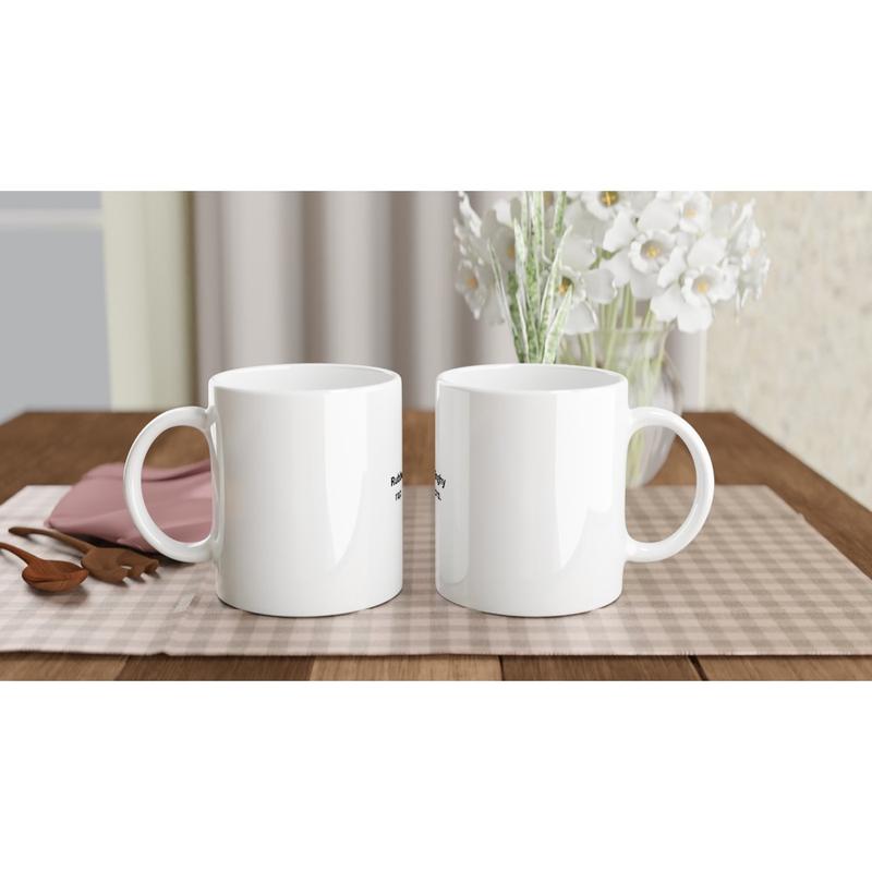 White 11oz Ceramic Mug - Rubber dinghy rapids, bro. - Four Lions Beverage Drinkware 1