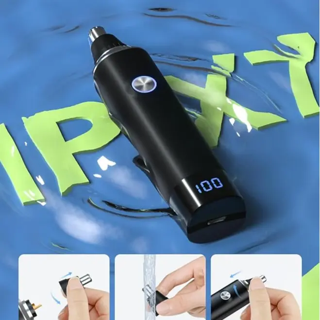 Nose Hair Trimmer for Men and Women, 2024 Upgrade, Painless USB Nose Trimmer, Ear and Nose Clipper, Facial Hair Removal, Easy to Clean, Dual Edge Blades, IPX7 Waterproof Comfort 3