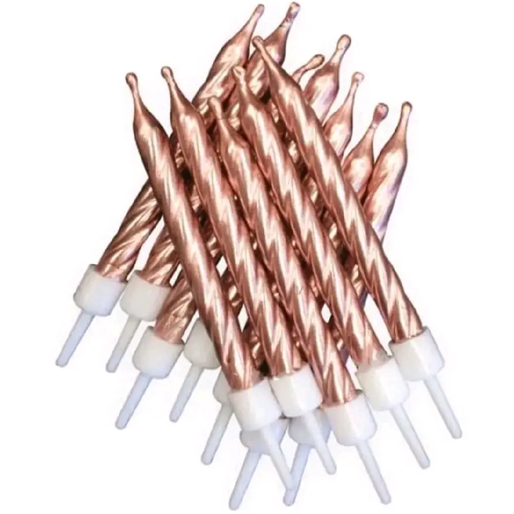 Rose Gold Cake Candles