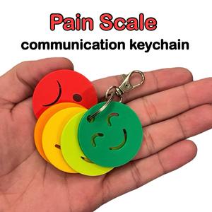 Pain Scale Keychain – 5 Colour Coded Pain Scale Discs | Visual Pain Regulation Communication Tool & Teaching Aid for Education SEN Equipment - Non Verbal Companion for use by Doctors, Paramedics, Teachers, Parents & Nurses teaching the Zones Of Regulation