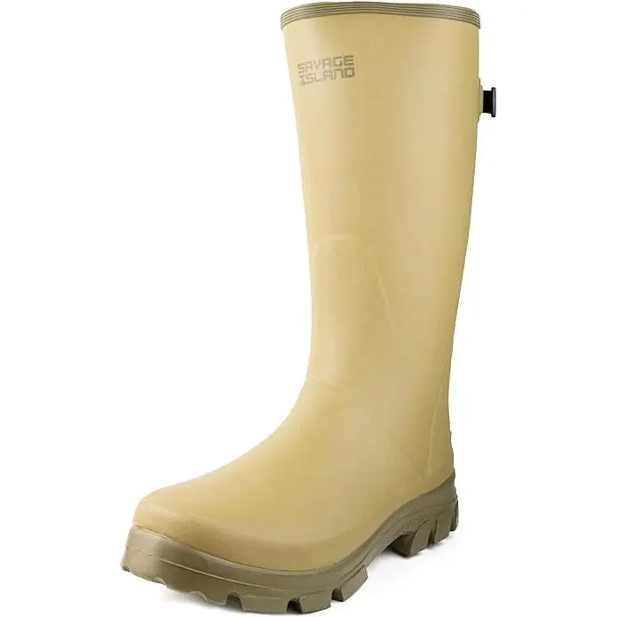 Savage Island Neoprene Lined Wellington Boots with Rear Adjustable Gusset - Waterproof & Durable