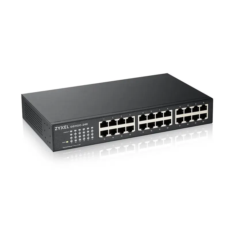 Zyxel GS1100-24E Unmanaged Gigabit Ethernet (10/100/1000) Black 1