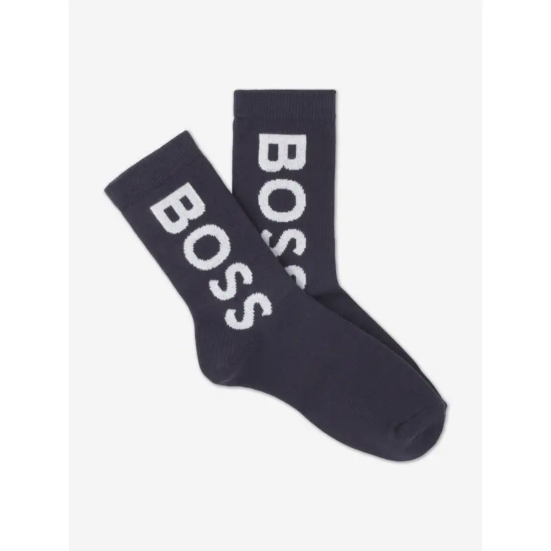 BOSS Boys Branded Socks Set (2 Pairs) in Navy 1
