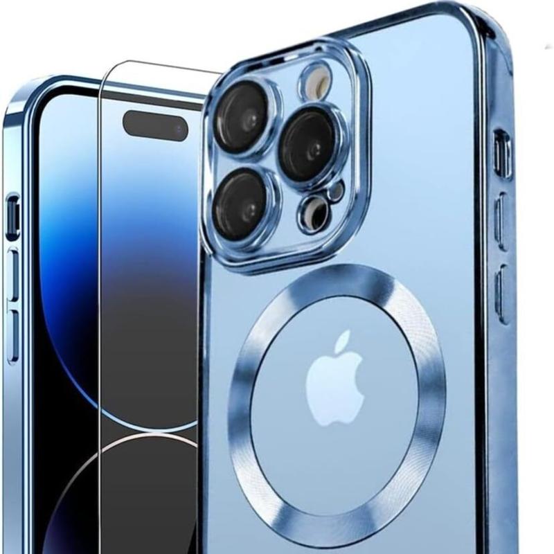 For iPhone 15 14 13 12 Pro 11 Clear Phone Case Magnetic MagSafe Charging Cover 5
