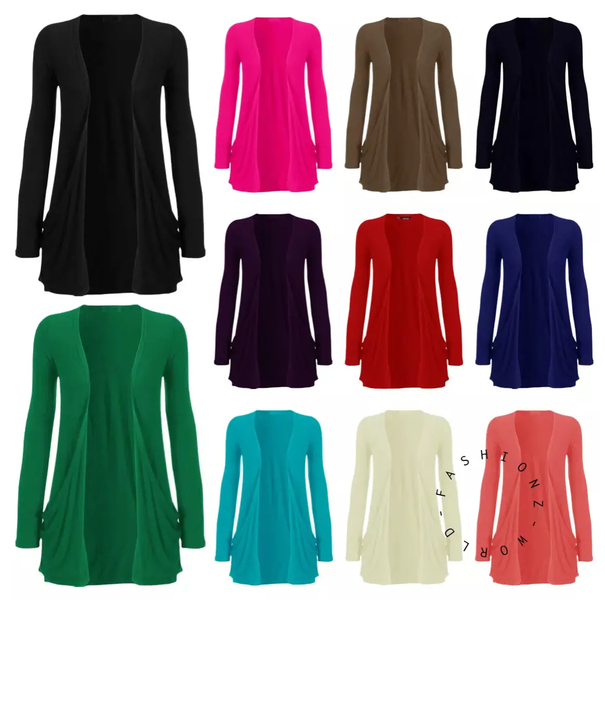 Ladies Boyfriend Cardigan Womens Long Sleeves Two Front Pockets UK Sizes 8-26