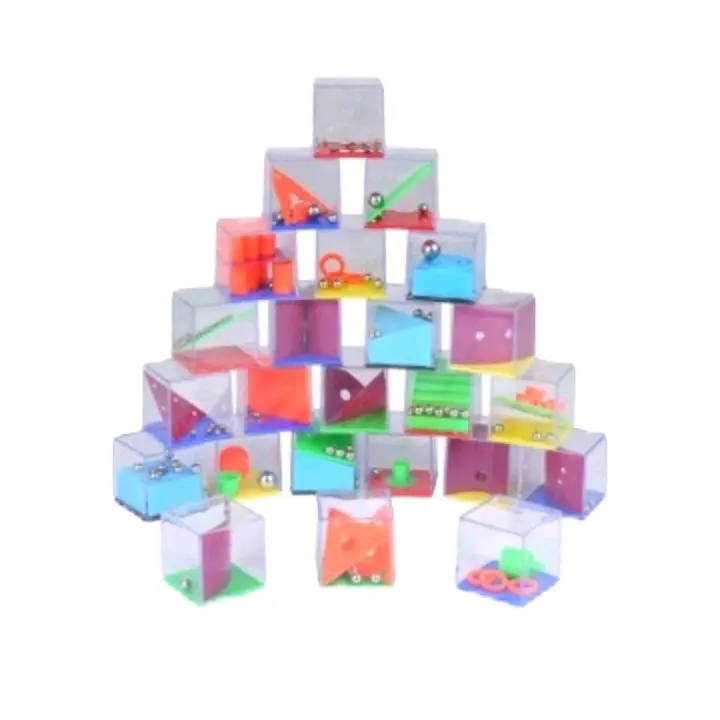 Fun Assorted 4cm Puzzle Ball Cubes x 24 - Colorful and Durable 1