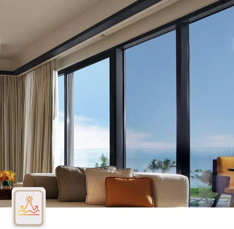 One Way Window Film, Privacy Film for Glass Windows, Heat Reflective Mirror Window Film - 90x200cm, Silver/black 7