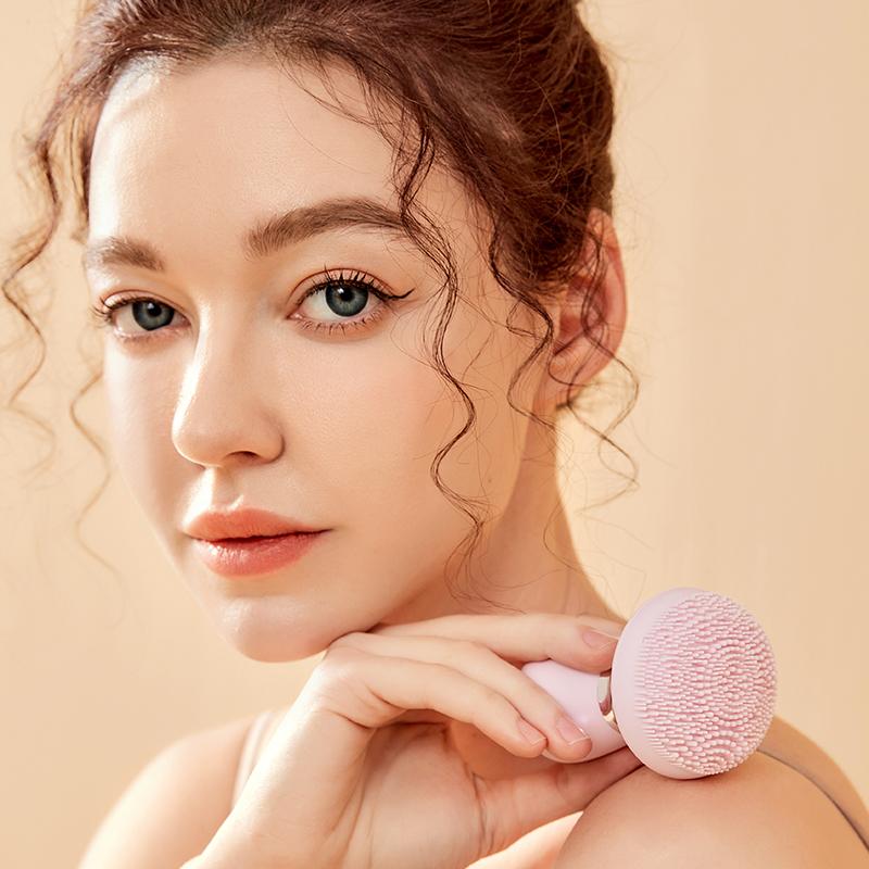 Easy to Use Handle Facial Cleanser Silicone Face Wash Beauty Brush Automatic Facial Cleanser Deep Cleaning Ladies Massage Facial Unisex Soothing Cleansing Comfort Adjustable Color Gentle Sensitive Waterproof face  massager 6