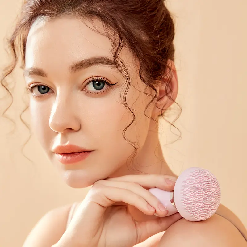 Easy to Use Handle Facial Cleanser Silicone Face Wash Beauty Brush Automatic Facial Cleanser Deep Cleaning Ladies Massage Facial Unisex Soothing Cleansing Comfort Adjustable Color Gentle Sensitive Waterproof face  massager 5