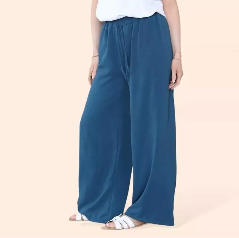 This That Fashion Women's Ladies Wide Leg Drawstring Palazzo Bottom Trouser Pant Womenswear 3