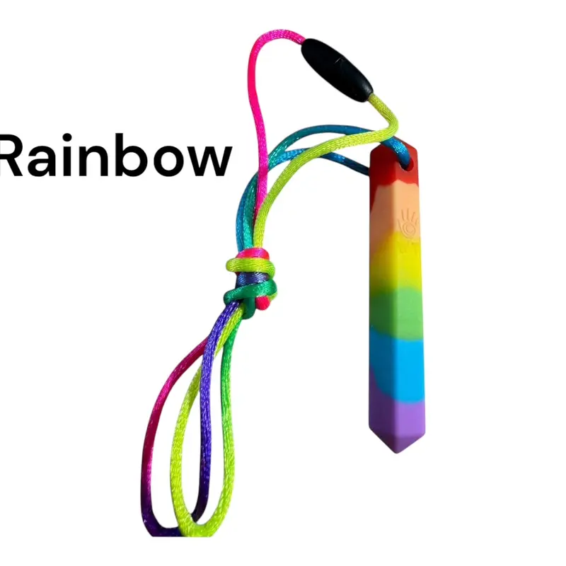 LGBTQ+ Silicone Chew Necklace for Support and Statement Making 3