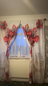 Product Review of Floral & Swan Print Curtain, 2pcs Modern Rod Household Curtains, Room Decor, Bedroom Decor, Christmas Gifts, Christmas Decorations, Room Accessories from S**🤗 0