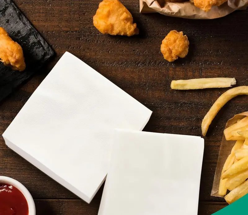 100 Pack White Paper Napkins, 30x30cm, 1-Ply Soft and Strong Paper Serviettes for Every Occasions, Everyday Tissues, Ideal for Parties, Wedding & General Catering use 2