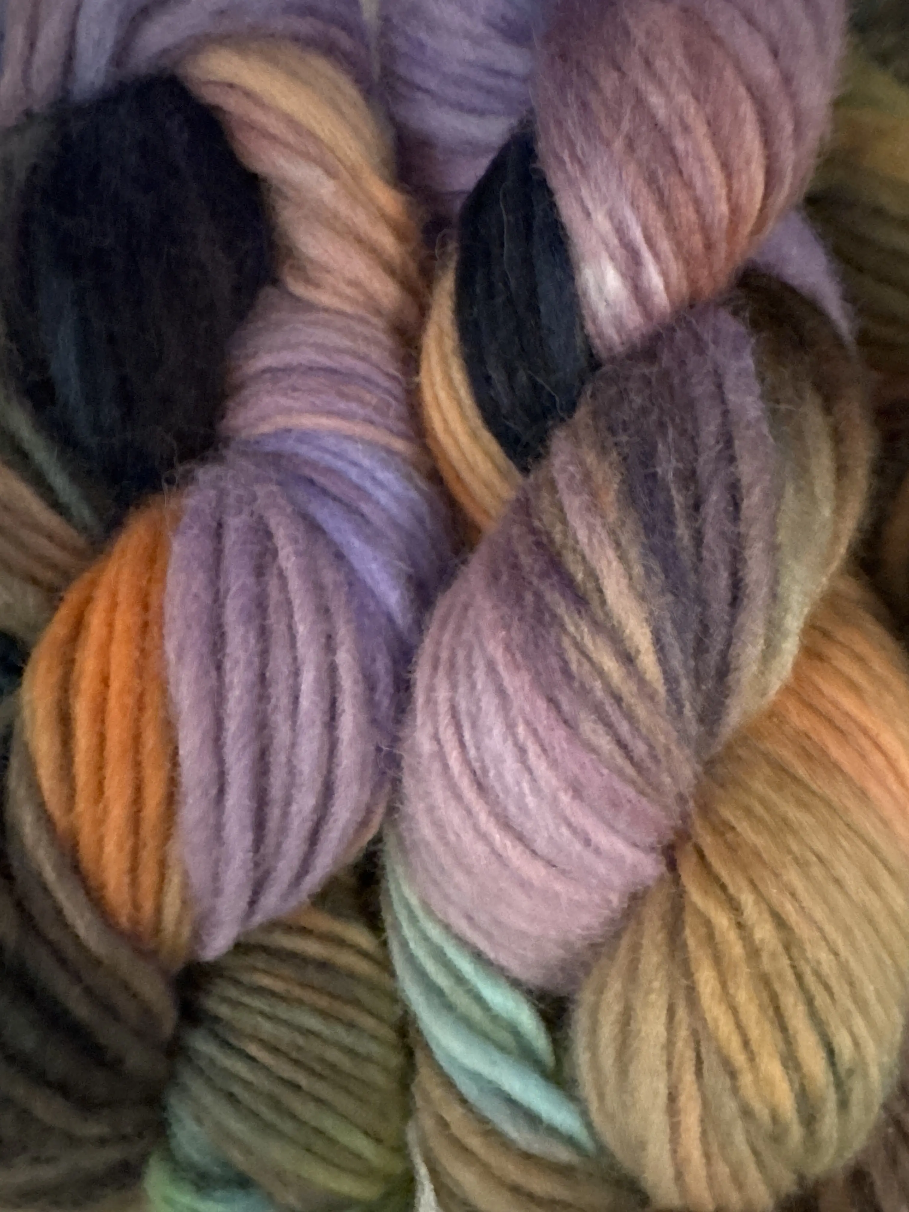 Dinosaur Feathers, Super Chunky Falklands Wool, 130m per 200g Skein - Lovehandyed by David