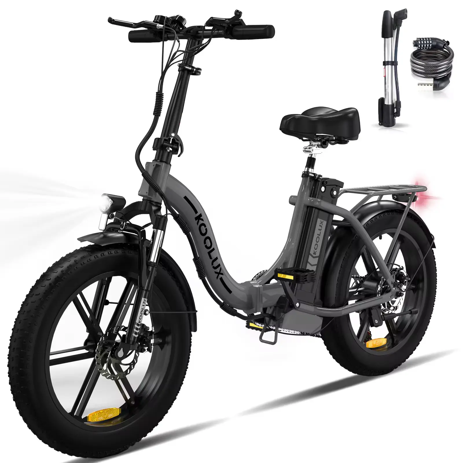 KOOLUX BK6S E- Bike 20*4 INCH 500W 15Ah 48V Foldable Fat Tire Dirt Electric Hybrid Bike