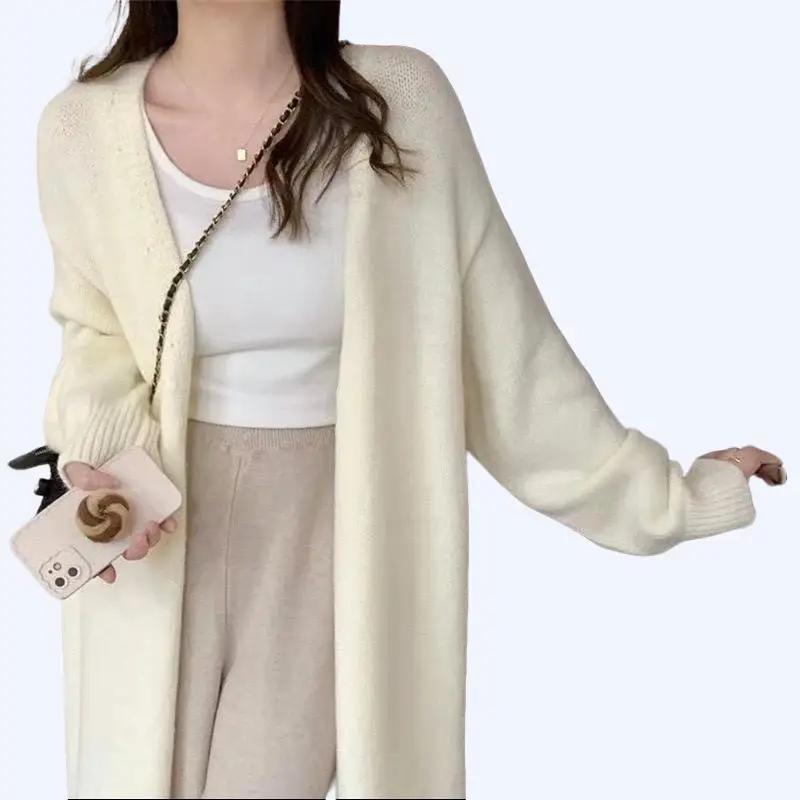 sweater jacket for women, new season, lazy style, loose women's knitted cardigan Clothing Knitwear Long Sleeve Casual Retro Womenswear Comfortable Winter Lady Love Medium Basic Slim 0