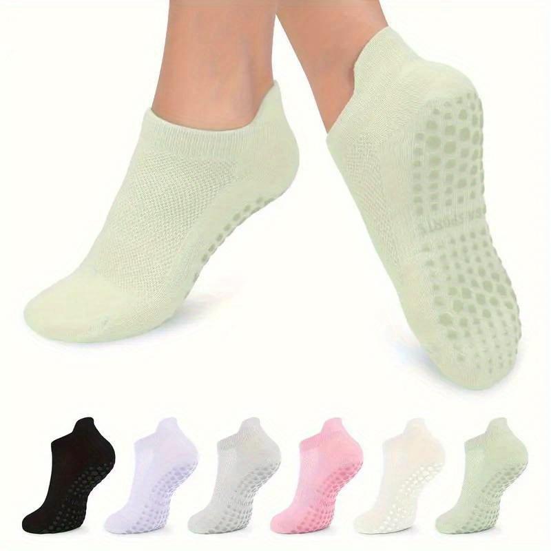 ANIELGARD   4pcs Women's Breathable Non-Slip Yoga Socks, Perfect for Pilates, Barre, Ballet and Home Exercise, Comfortable to Wear. 3