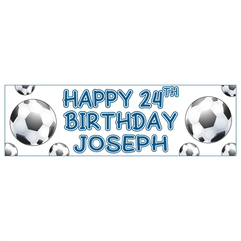 x2 Personalised Football Party Banner, Custom Party Decorations, Boys Birthday Party Decor, Football Themed Party, Sports Party Decorations 4
