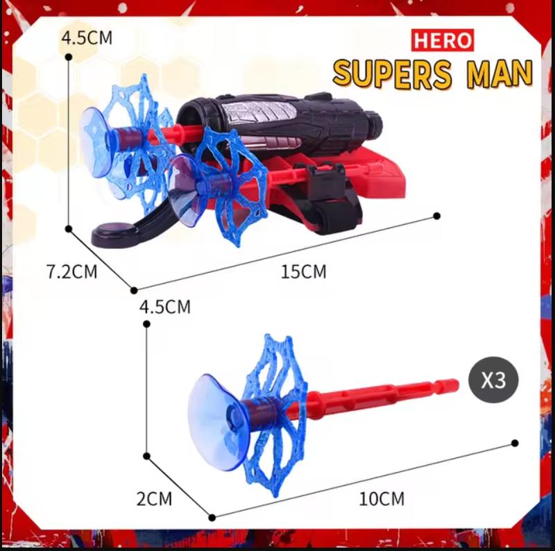 Kids Spiderman Web Shooter Toy Cosplay Launcher Spider Silk Glove Wrist Launcher 6