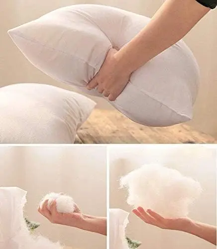 Iyan Soft Furnishing Cushion Pad Inner Pack of 4 - Plump Inserts Virgin Hollowfiber for Comfortable Seating 1