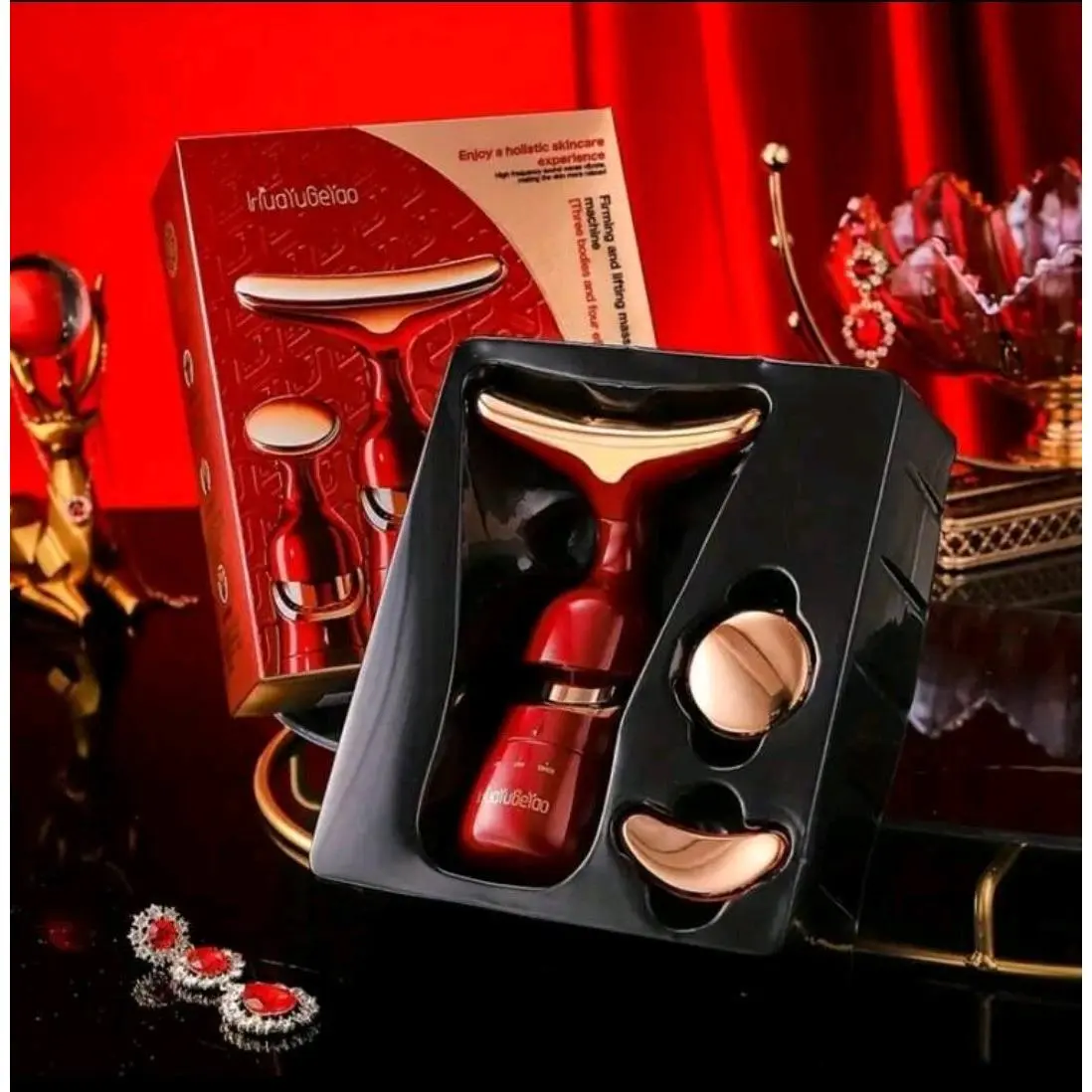 Facial Massager 3 in one Set Includes Neck & Eye Massager, And Full-Face Deep Skin Care & Beauty Device Multi-Function Household Device Suitable For Both Men And Women lumi  eye