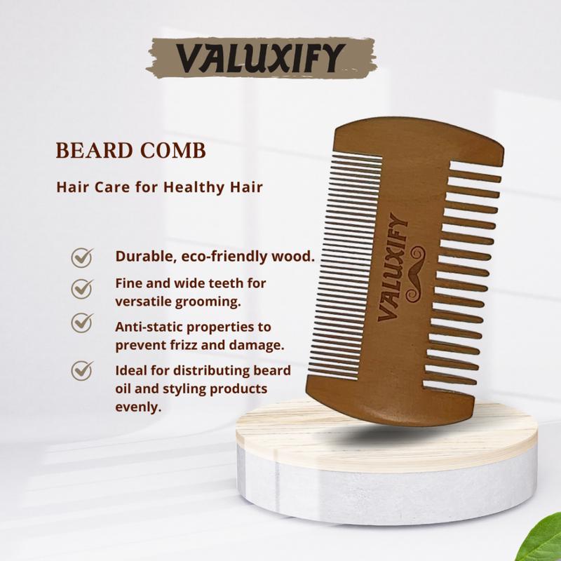 Valuxify Men's Ultimate Beard Grooming Kit with Shampoo, Beard Oil, Conditioner, Styler, and Wooden Comb - Haircare Comfort 7